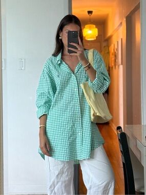 Classic Fit Gingham Stretch Poplin Shirt Polo Ralph Lauren